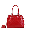 Голяма червена дамска чанта-2 снимка