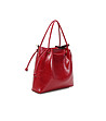 Дамска червена чанта с несесер-1 снимка