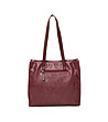 Дамска чанта в бордо с дълги дръжки-2 снимка
