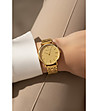 Дамски златист кварцов часовник с метална верижка-1 снимка