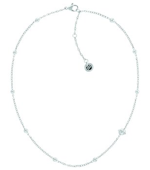 Дамско сребристо колие с перли снимка