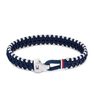 Мъжка синя текстилна гривна Tommy Hilfiger снимка