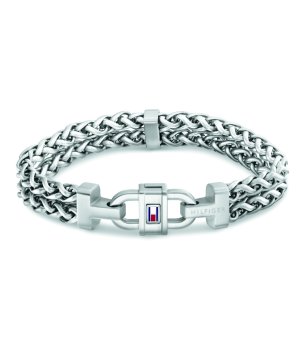 Мъжка сребриста гривна от неръждаема стомана Tommy Hilfiger снимка