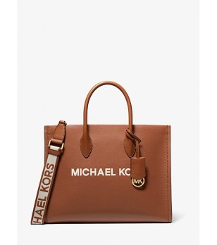 Кафява дамска кожена чанта MIRELLA  снимка