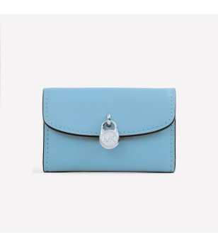 Дамско синьо кожено портмоне LYRA снимка