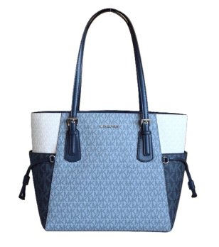 Дамска синя чанта с принт  VYAGER снимка