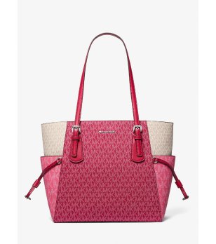 Розова дамска чанта тип тоте с цип VOYAGER снимка