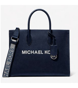 Дамска тъмносиня чанта MIRELLA с дълга дръжка снимка