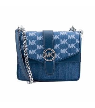 Синя дамска чанта през рамо  GREENWICH снимка