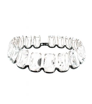 Дамско прозрачно колие чокър с кристали HARMONIA снимка