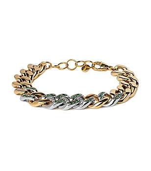 Дамска гривна в златисто и зелено BOSSY CHAIN снимка