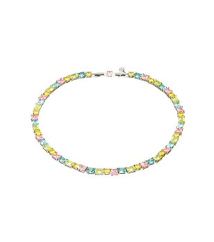 Дамско сребристо колие с цветни камъни PRINCESS RAINBOW Chiara Ferragni снимка