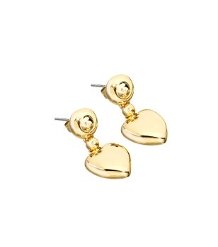 Златисти обеци сърце  снимка