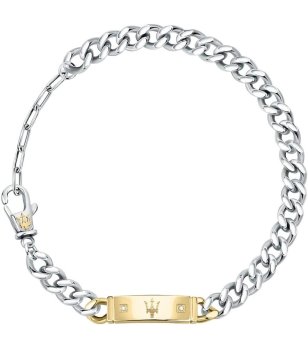 Мъжка гривна в сребристо и златисто Maserati снимка