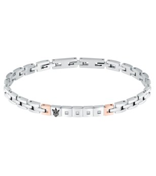 Мъжка стоманена гривна в сребристо Maserati снимка