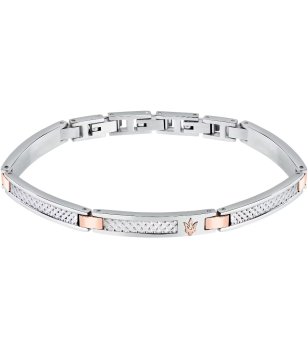 Сива мъжка гривна от неръждаема стомана Maserati снимка