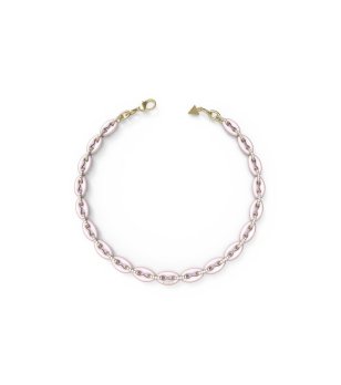 Дамска розова гривна с овални звена Guess снимка