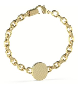 Мъжка златиста гривна с кръгъл медальон Guess KING'S ROAD снимка