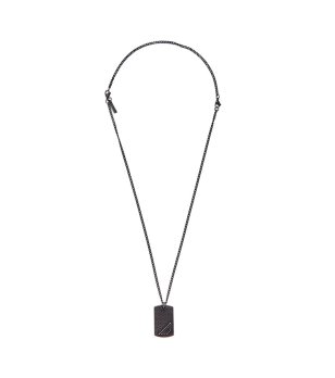 Мъжко черно колие с плочка HAVASU  снимка