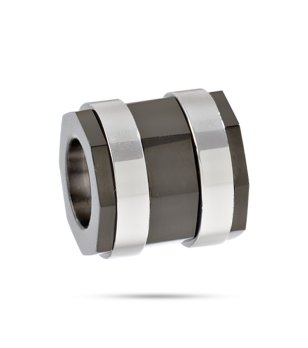 Мъжка стоманена висулка в черно и сребристо Sector снимка