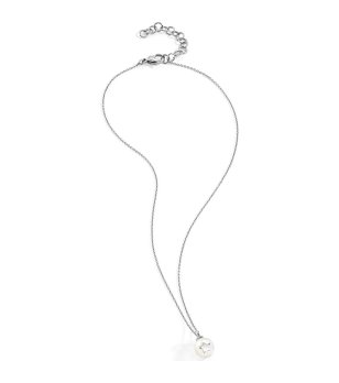 Дамско колие в сребрист цвят с перла Mrellato снимка