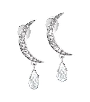 Дамски сребристи обеци Crescent Moon  снимка
