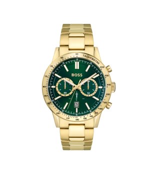 Мъжки златист часовник със зелен циферблат  снимка