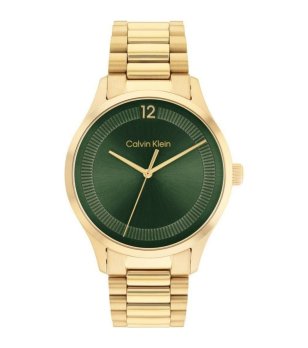 Мъжки златист часовник с зелят циферблат снимка