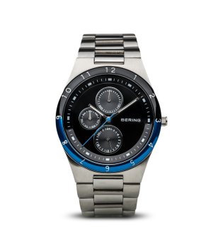 Мъжки сив часовник с мултифункционален циферблат снимка