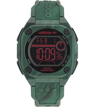 Зелен унисекс дигитален часовник хронограф снимка