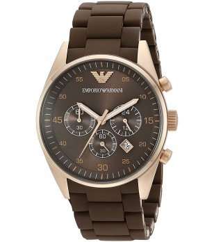 Мъжки кафяв часовник с хронограф снимка