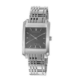 Сив мъжки часовник с правоъгълен дисплей снимка