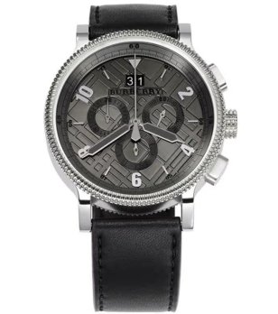 Мъжки сив аналогов часовник с хронограф снимка