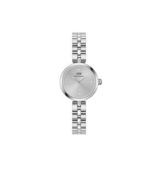 Дамски кръгъл сребрист часовник с метална верижка  снимка