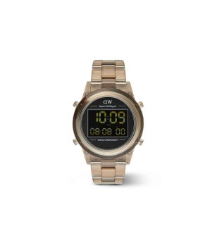 Универсален кафяв дигитален часовник хронограф снимка