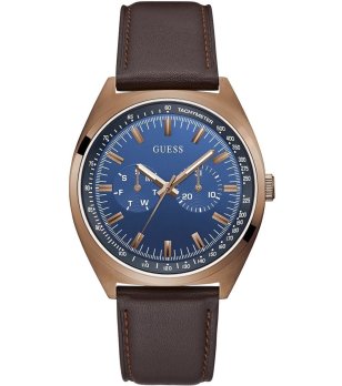 Мъжки кафяв часовник с кожена каишка  снимка