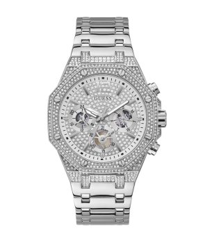 Мъжки сребрист часовник с инкрустации MOMENTUM снимка