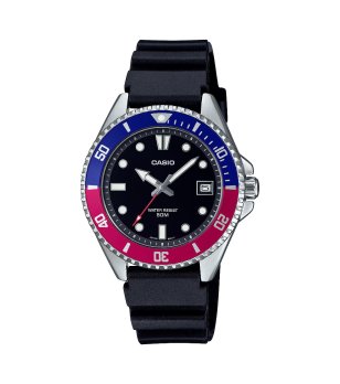 Мъжки часовник с черна верижка и въртящ безел снимка