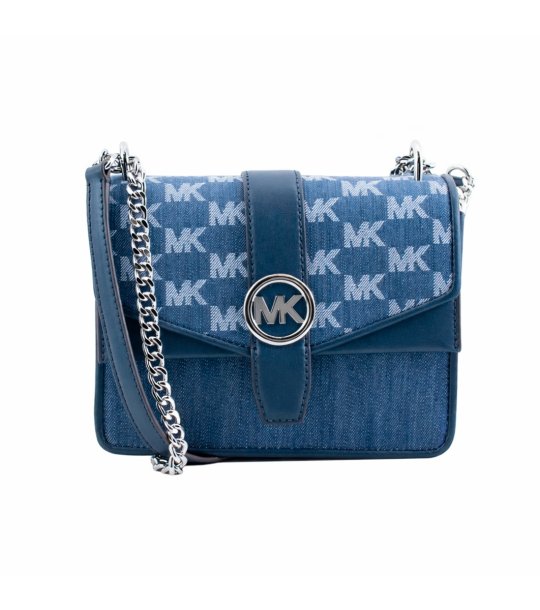 Синя дамска чанта през рамо  GREENWICH снимка