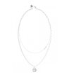 Сребристо двойно дамско колие с висулка сърце GUESS ROLLING HEARTS-2 снимка