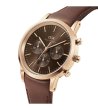 Мъжки кафяв часовник хронограф -1 снимка