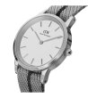 Сив дамски часовник с текстилна каишка-1 снимка