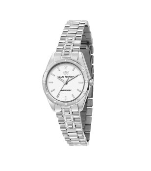 Дамски сребрист часовник с метална верижка  снимка