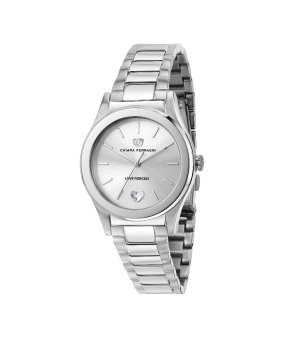 Сребрист дамски часовник с метална верижка  снимка