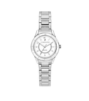 Дамски сребрист часовник с метална верижка  снимка