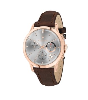 Мъжки часовник в розово златисто със сребрист циферблат  снимка