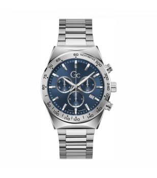 Мъжки сребрист часовник с син циферблат CLUBHOUSE снимка