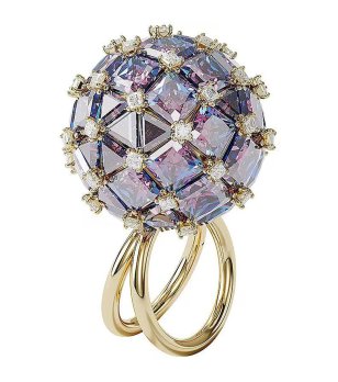 Дамски лилав пръстен с кристали CURIOUS снимка