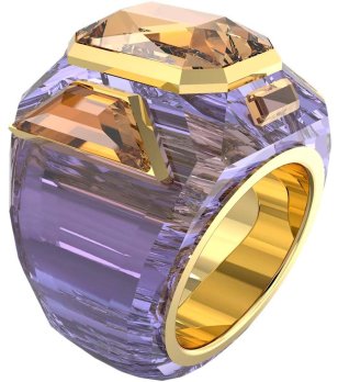Дамски лилав пръстен с кристали Swarovski CHROMA снимка