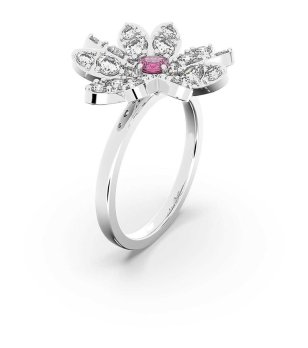 Дамски сребрист пръстен с кристали във форма на цвете ETERNAL FLOWER снимка